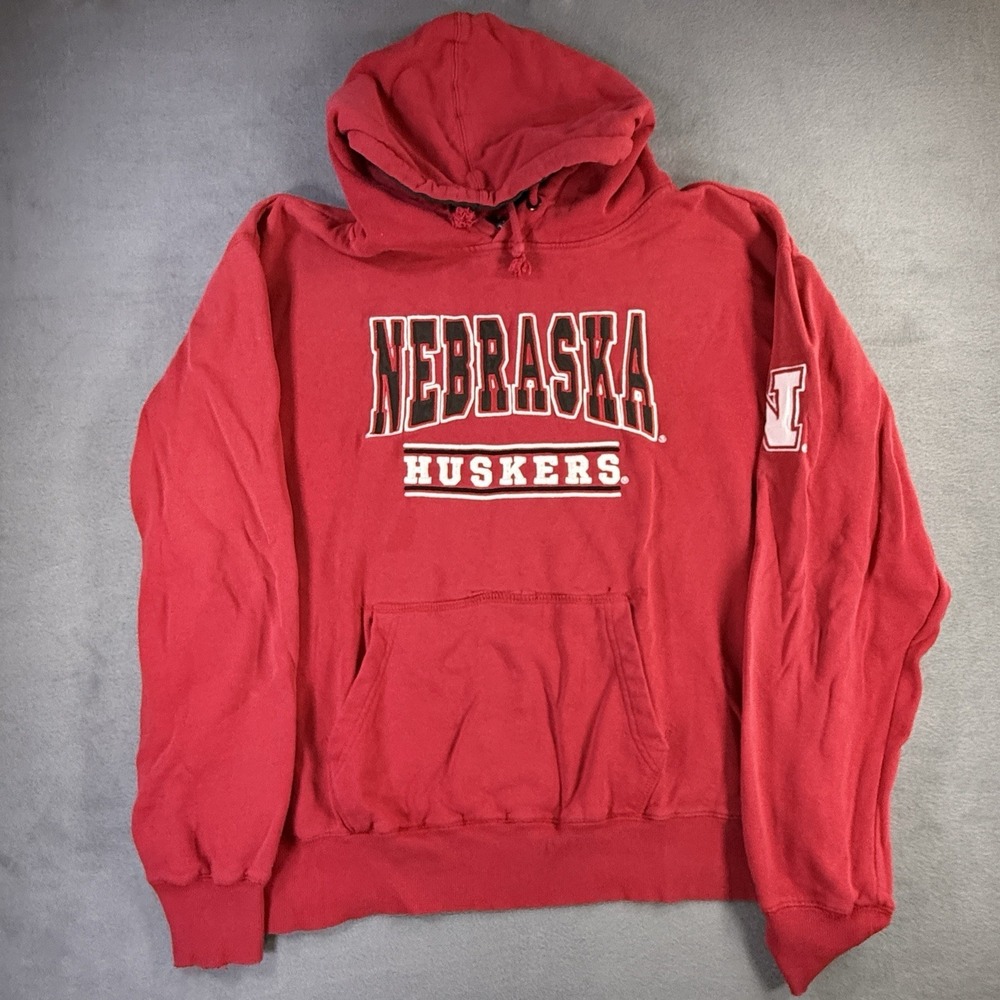 University Of Nebraska Red Hoodie 2XL Vintage Colosseum Athletics
